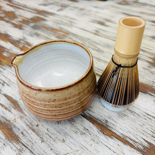 Golden Brown Handthrown Matcha Bowl