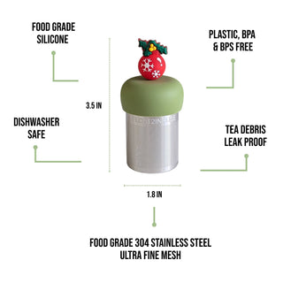 Red Christmas Ornament | Floating Tea Steeper