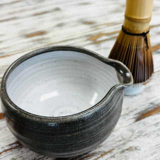 Gray with hints of green matcha bowl