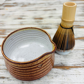 Matcha Bowl - Handmade - Beautiful - Speckled Glaze