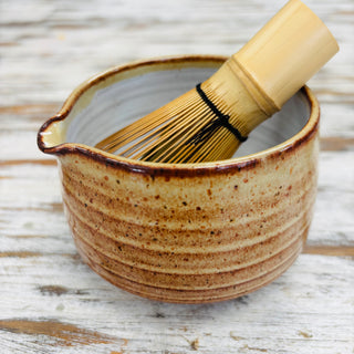 Golden Brown Handthrown Matcha Bowl