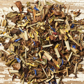 Photograph of Parisin Spring Loose Tea Leaves, available in tea bags, steep and serve organic iced tea, custom tea blends in Lancaster PA. Shop for organic tea now at pureblendtea.com