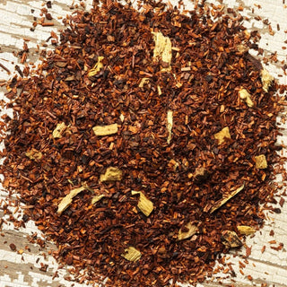 Photograph of Root Beer Loose Tea Leaves, available in tea bags, steep and serve organic iced tea, custom tea blends in Lancaster PA. Shop now at pureblendtea.com