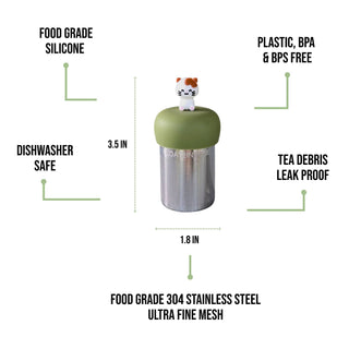 White Brown Kitty | Floating Tea Steeper