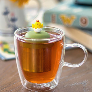 Yellow Hatching Chick Floating Tea Steeper