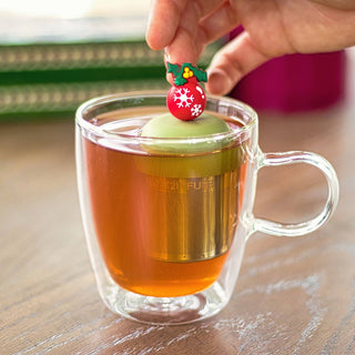 Red Christmas Ornament | Floating Tea Steeper