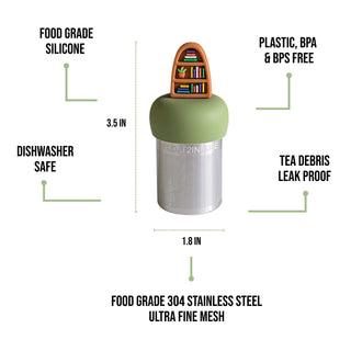 Plant Bookshelf Floating Tea Steeper