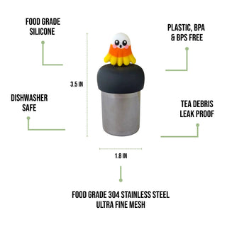 Candy Corn Ghost Floating Tea Steeper